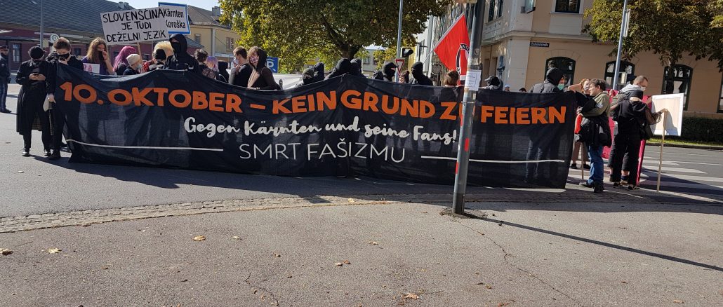 Klagenfurt: 10. Oktober 2020, Gegendemonstration