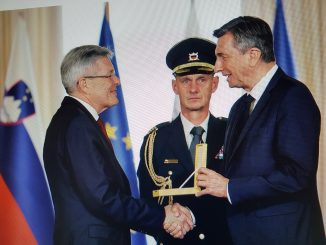 Slowenischer Staatspräsident überreicht dem Kärntner Landeshauptmann den Goldenen Verdienstorden